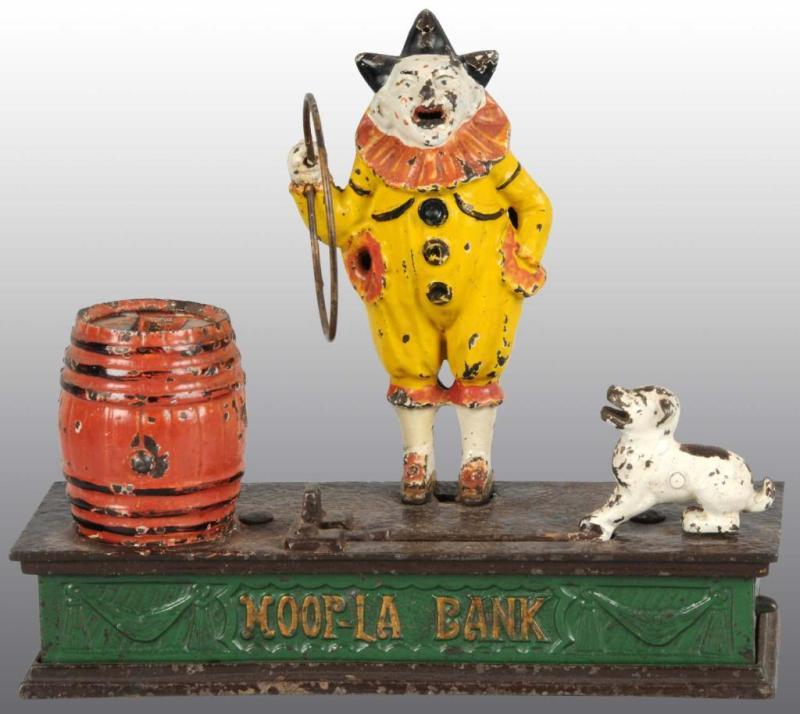 Appraisal: Cast Iron Hoopla Mechanical Bank Description Manufactured by John Harper