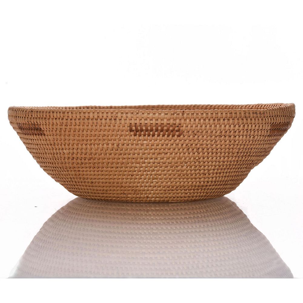 Appraisal: NATIVE AMERICAN TRIBAL WOVEN BASKET BOWL Traditional design with encircling