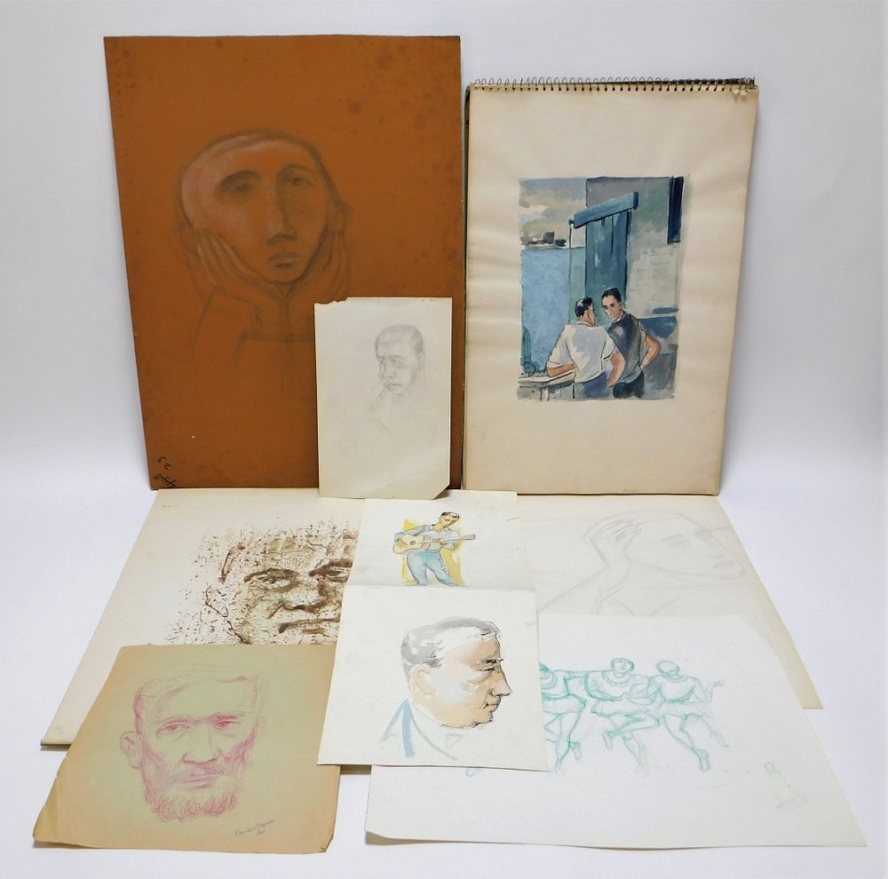 Appraisal: Gordon Steele Sketchbook Works on Paper Group Gordon Steele New