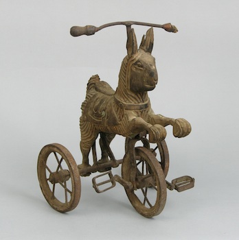 Appraisal: Miniature Tricycle ca th Century A very cute hand carved