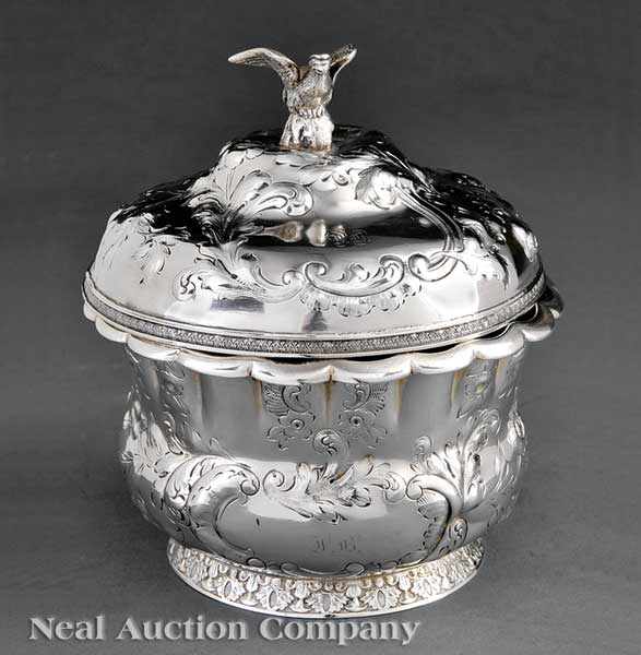 Appraisal: A New Orleans Coin Silver Wastebowl Christopf Christian Kuchler New