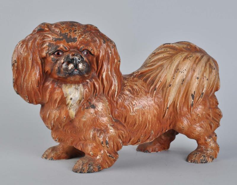 Appraisal: Cast Iron Pekingese Dog Doorstop One of the largest full-figure