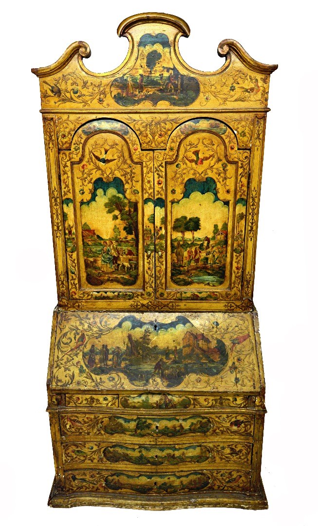 Appraisal: A late th early th century Italian polychrome painted bureau