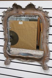 Appraisal: th C Carved Wooden Mirror th C Carved Wooden Mirror