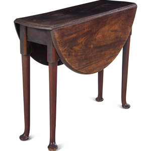 Appraisal: An English Mahogany Drop-Leaf Table th th Century the two