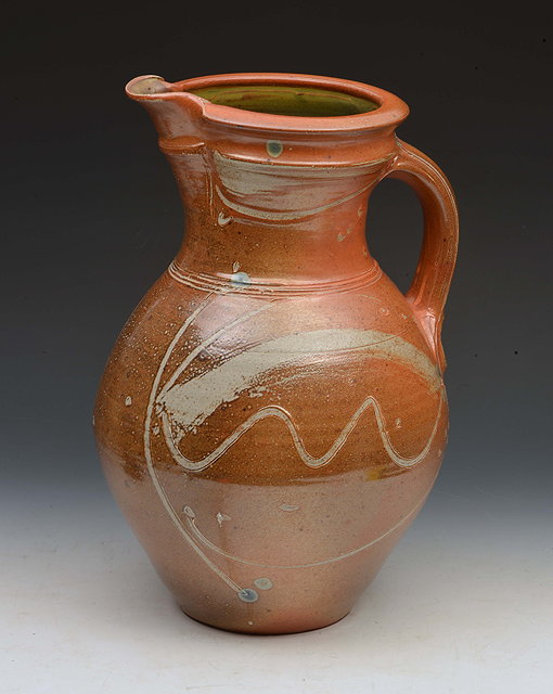 Appraisal: Michael Casson British - Jug incised and painted decorationimpressed potter's