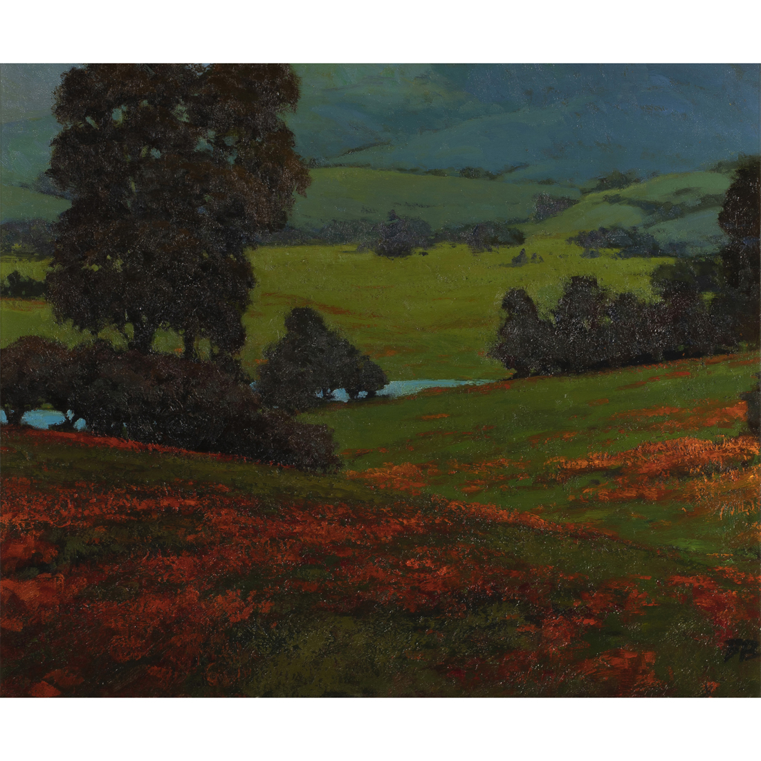 Appraisal: PAINTING BRIAN BLOOD Brian Blood American b Spring Landscape oil