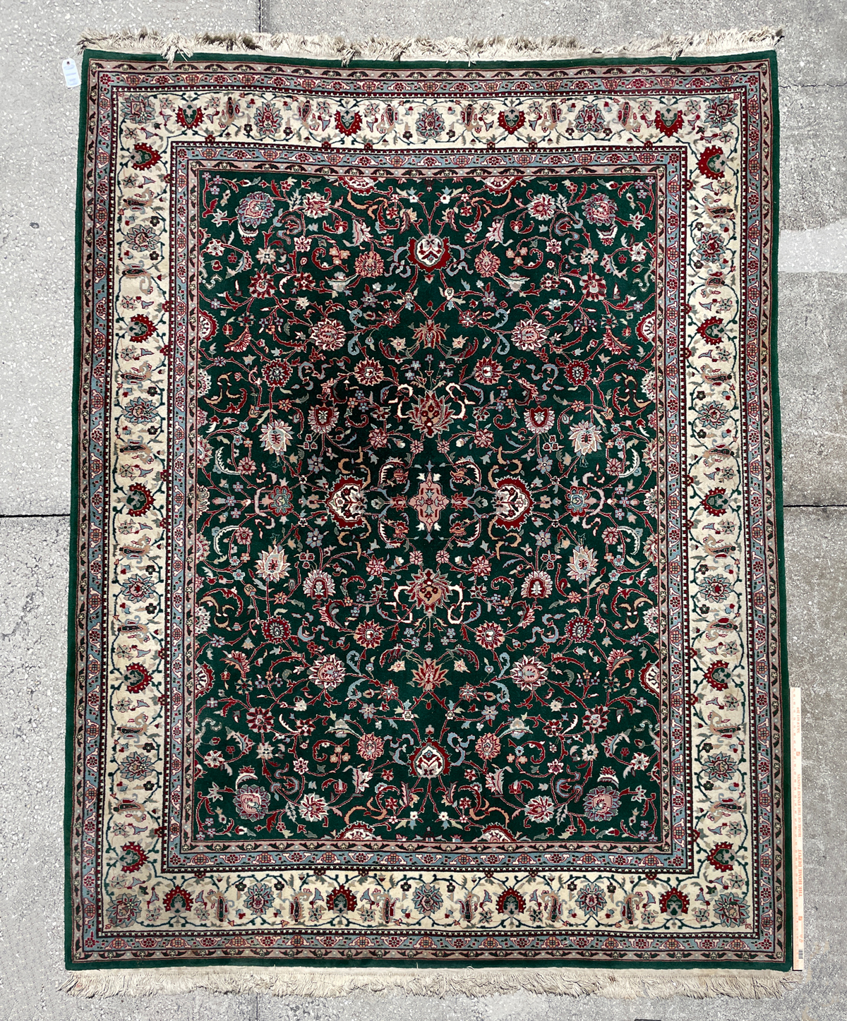 Appraisal: INDO-PERSIAN HAND KNOTTED WOOL RUG ' '' X ' ''