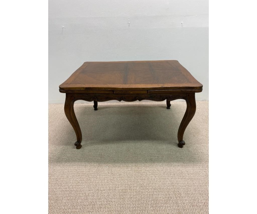 Appraisal: Italian walnut extension table th c with finely carved legs