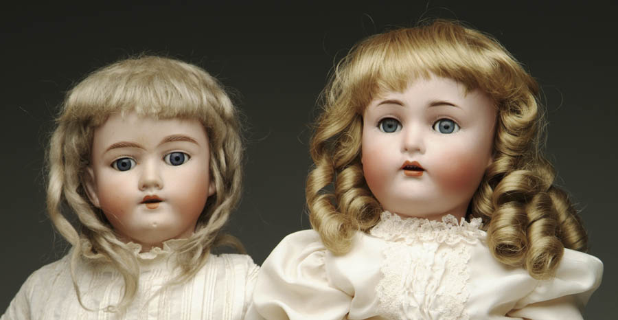 Appraisal: LOT OF TWO GERMAN BISQUE HEAD CHILD DOLLS Kammer and