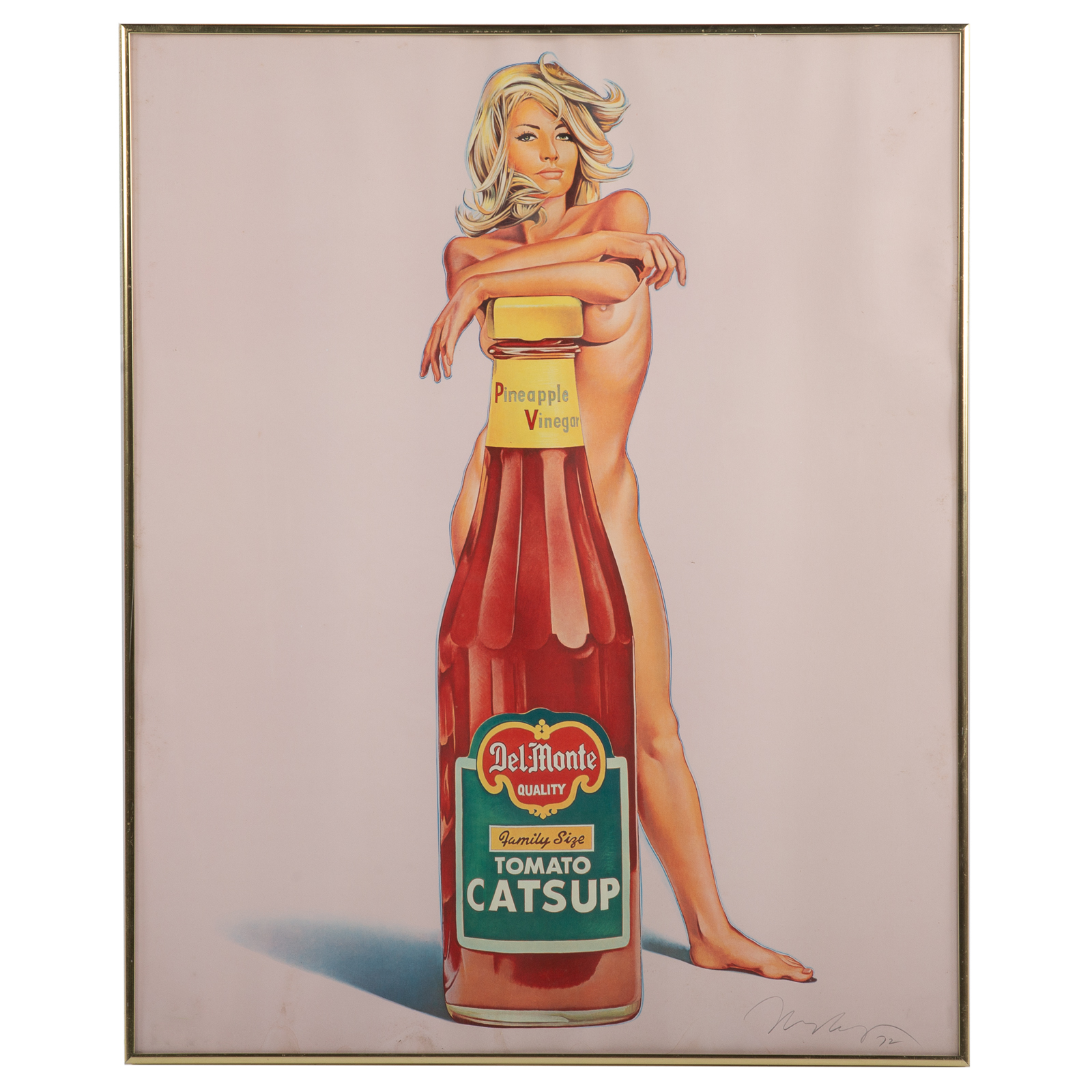 Appraisal: MEL RAMOS CATSUP LITHOGRAPH American - Lithograph in colors pencil