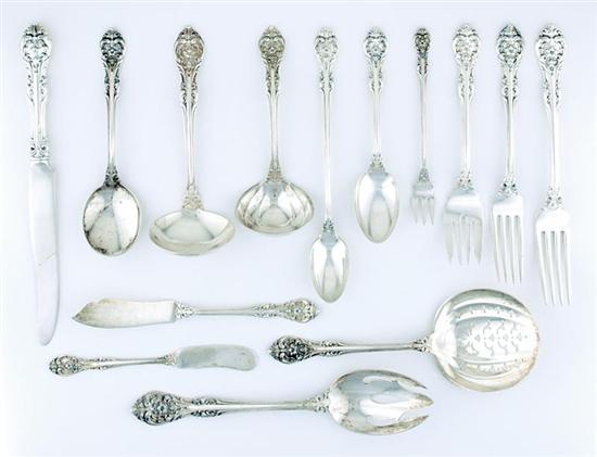 Appraisal: Gorham sterling flatware service circa King Edward pattern consisting of