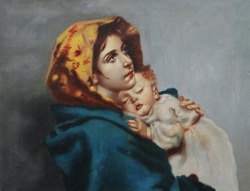 Appraisal: CIAPPA Carlo Italian th C Mother Child OIL C ''