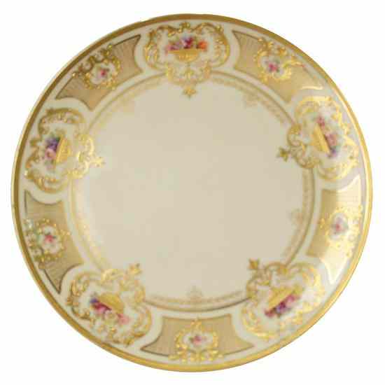 Appraisal: An American Gilt Porcelain Footed Cake Plate Lenox Inc circa