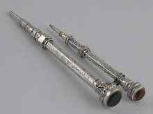 Appraisal: A Victorian sterling silver telescopic propelling pencil hallmarked Birmingham makers