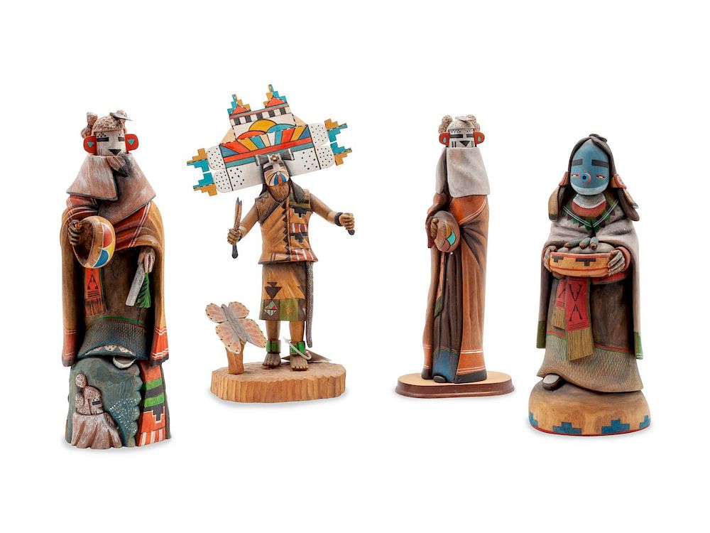 Appraisal: Four Contemporary Hopi Kachinas Four Contemporary Hopi Kachinas by members