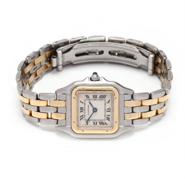 Appraisal: Lady's Stainless Steel and Gold Panth re de Cartier Watch