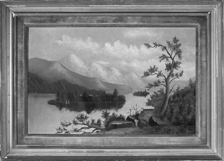 Appraisal: American School Late th Early th Century Mountain Lake Islands