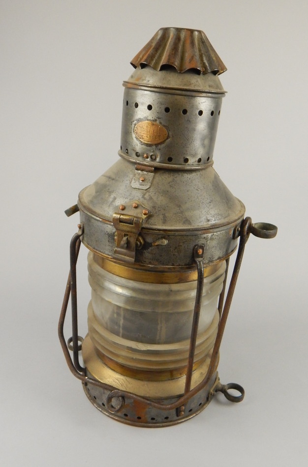 Appraisal: An early thC Neptune ship's lantern the shaped top with