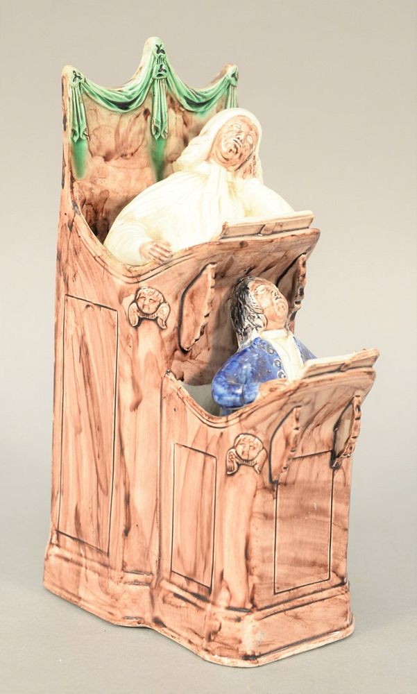 Appraisal: Staffordshire Creamware to include The Vicar and Moses height inches