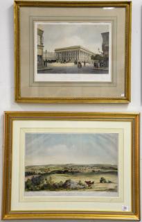 Appraisal: Four lithographs including After G F Daniels View of Oxford