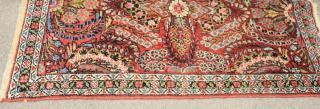 Appraisal: Sarouk Oriental throw rug ' x ' Sarouk Oriental throw