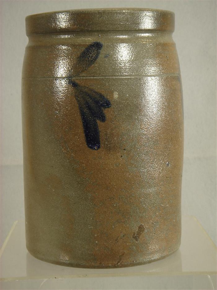 Appraisal: Blue decorated stoneware jar unsigned no damage hairline at base