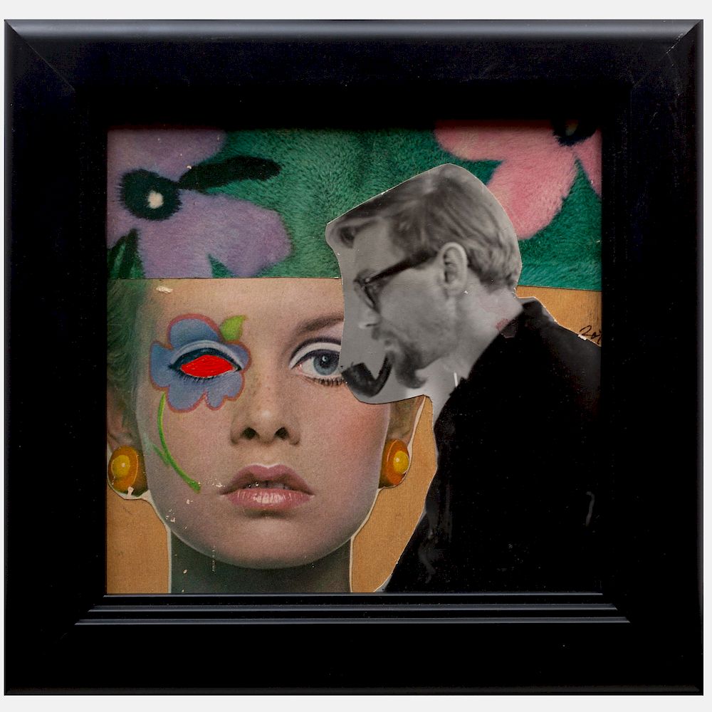 Appraisal: Jack Roth - Jack Twiggy Mixed media collage on board