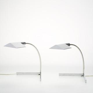 Appraisal: Pair Cedric Hartman chromed steel table lamps Pair Cedric Hartman