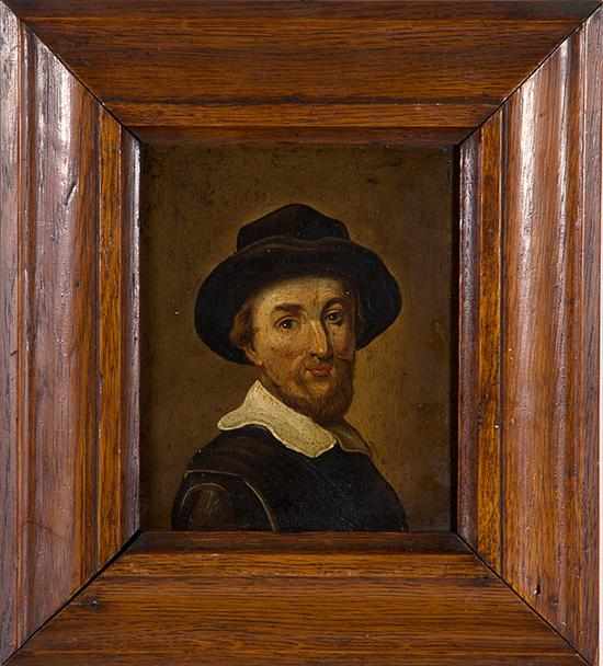 Appraisal: Continental school th century PORTRAIT OF A MAN oil on