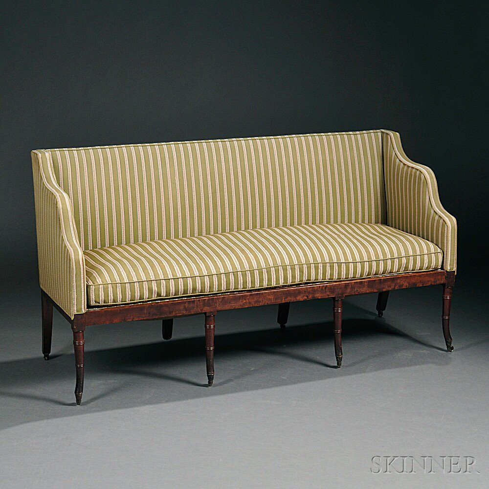 Appraisal: George III Mahogany Settee late th early th century with