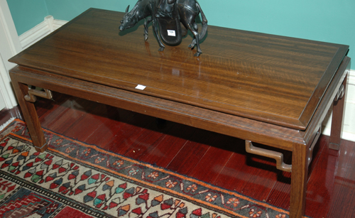 Appraisal: A CHINESE HARDWOOD LOW TABLE