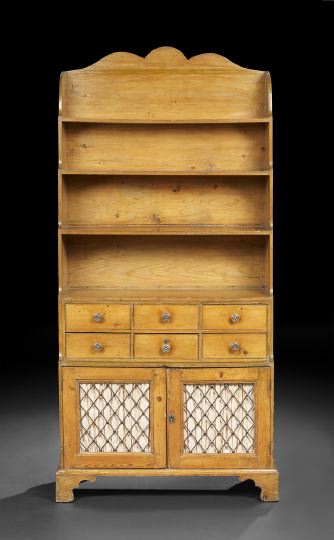 Appraisal: English Provincial Pine Cupboard mid- th century in the Regency