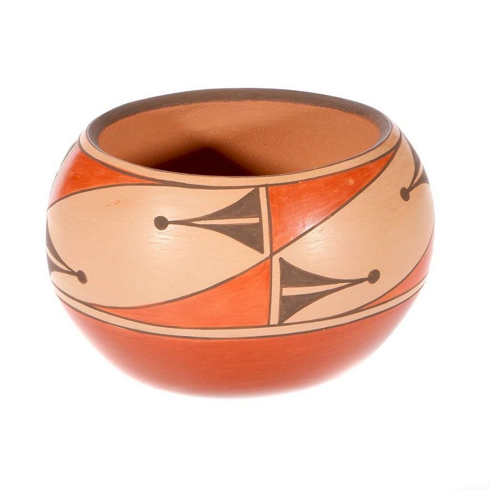 Appraisal: Zia redware bowl Zia redware bowl x by Diana Lucero