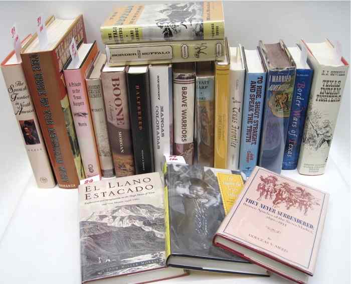 Appraisal: TWENTY COLLECTIBLE BOOKS about the old west southwest Indians etc