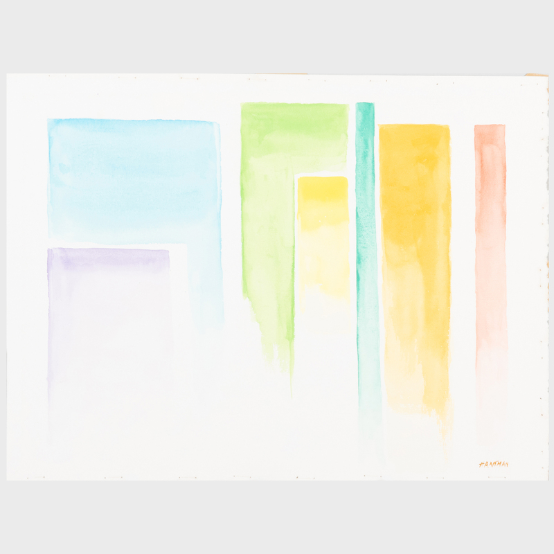 Appraisal: Murray Hantman - Abstraction Abstract Watercolor Untitled and Untitled Four