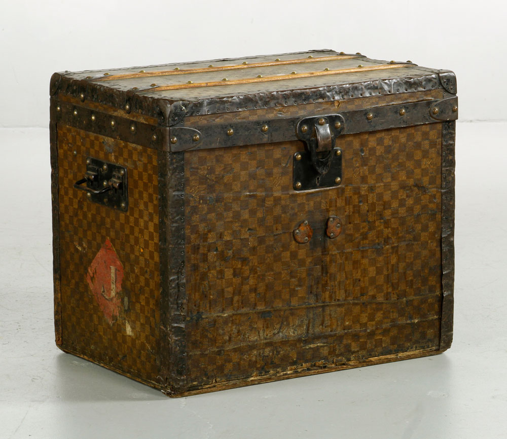 Appraisal: - Louis Vuitton Steamer Trunk Louis Vuitton steamer trunk Damier