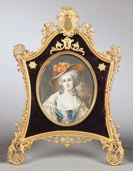 Appraisal: A French Oval Miniature on Ivory Depicting a Lady with