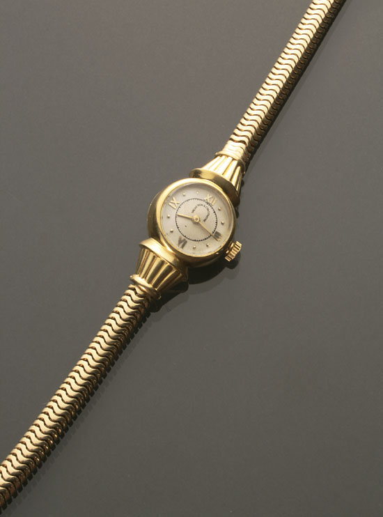 Appraisal: Lady's Retro and -Karat Yellow-Gold -Jewel Manual-Wind Wristwatch Vacheron and