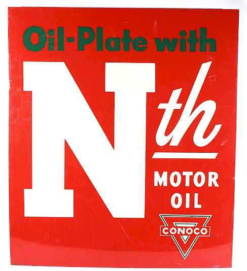 Appraisal: Nth Motor Oil Conoco Metal Advertising Sign Featured in this