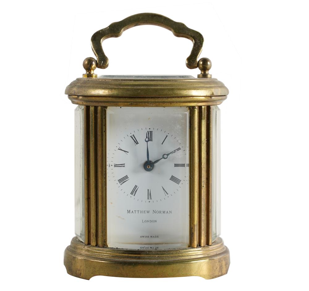 Appraisal: MATTHEW NORMAN DESK CLOCKsigned Matthew Norman London to dial and