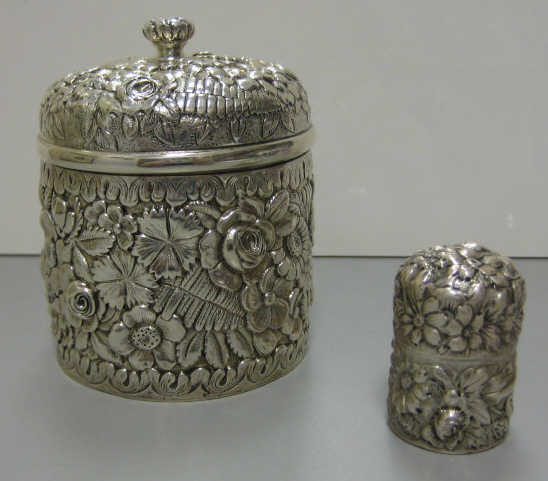 Appraisal: TIFFANY CO NEW YORK NY Repousse sterling silver box and