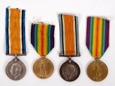 Appraisal: Pair British War and Victory Medals Pte A Brown Glouc