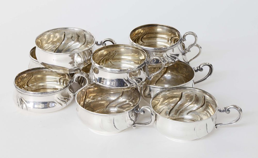 Appraisal: Set of Ten Silver Soup Cups by Gutig Set of