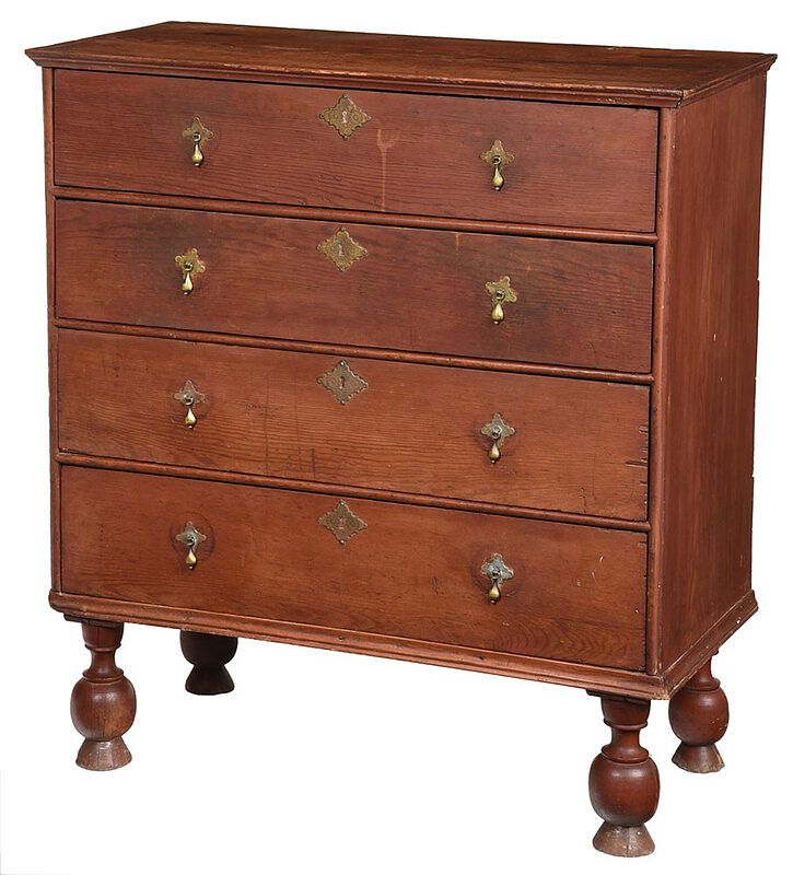 Appraisal: American William and Mary Chest of Drawers New England early