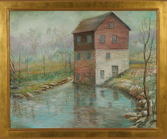 Appraisal: The Forgotten Mill oil on canvas x SLL P A