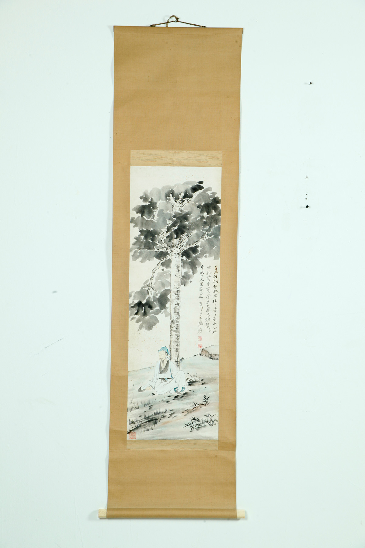 Appraisal: SCROLL OF A SCHOLAR ATTRIBUTED TO ZHANG DAQIAN CHINA -