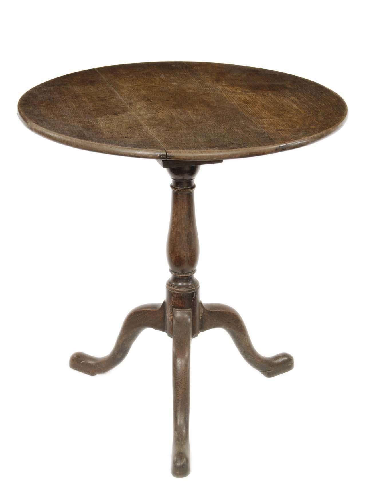 Appraisal: A George III oak tripod table