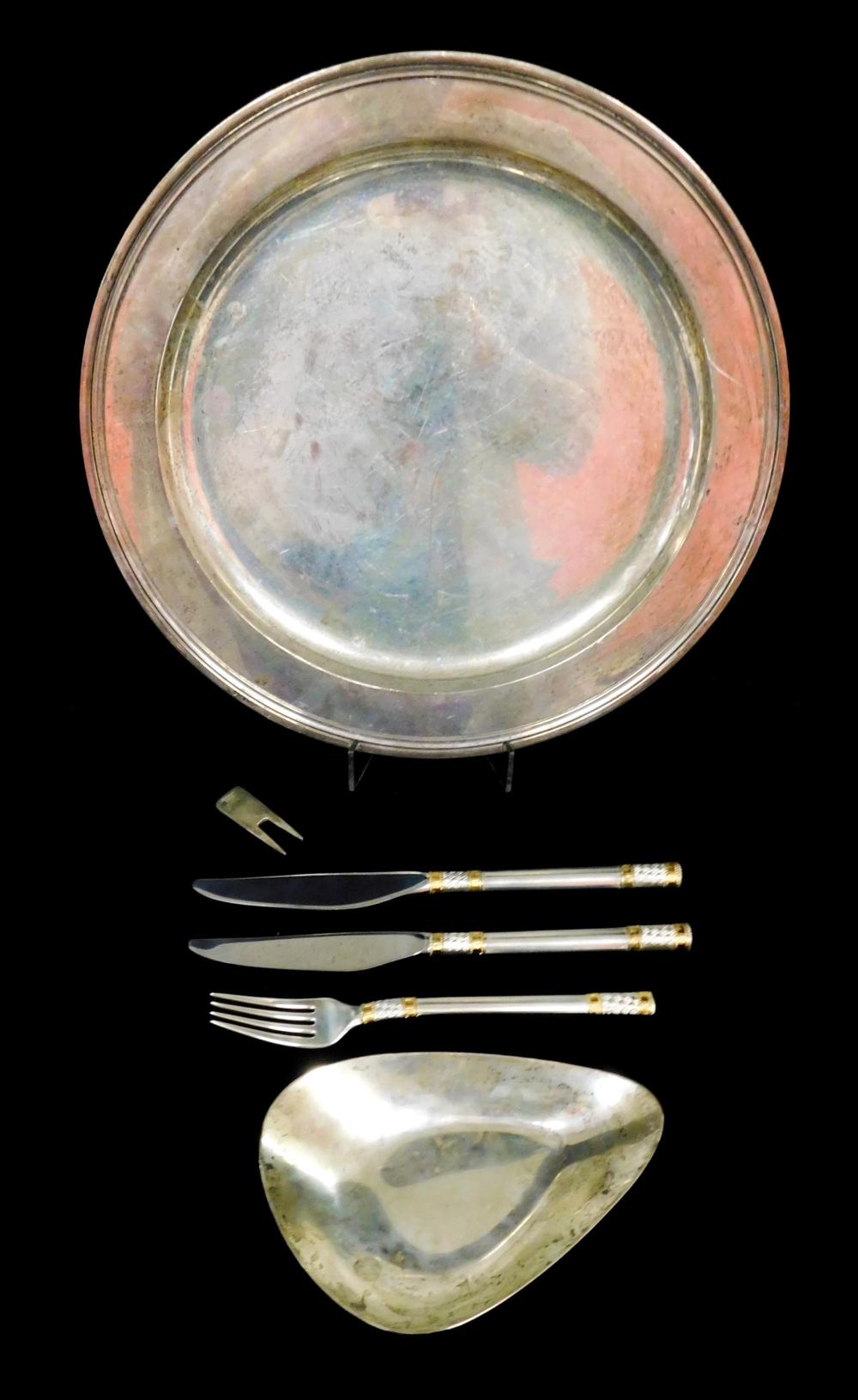 Appraisal: STERLING Tiffany Reed Barton six pieces of flatware and hollow