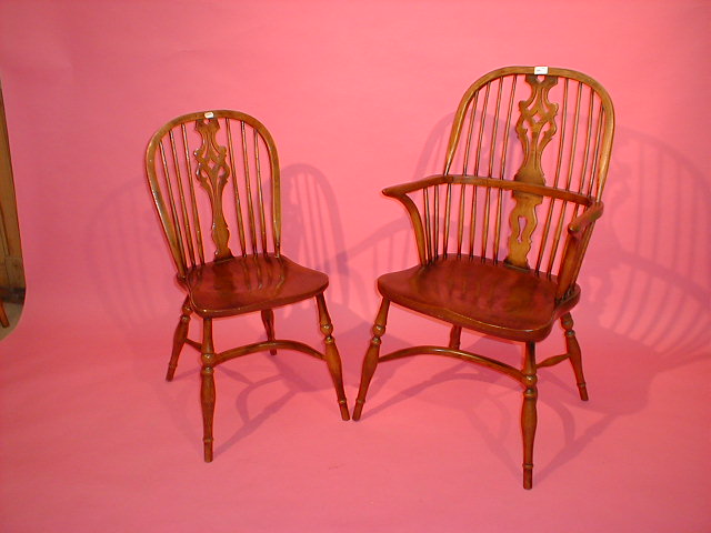 Appraisal: A set of six Batheaston Cumper Lockhart reproduction Windsor chairs